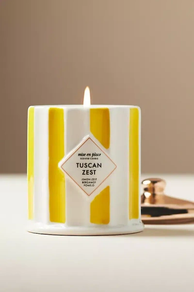 Mise En Place By Anthropologie Mise En Place Fruity Tuscan Zest Ceramic Candle In Yellow