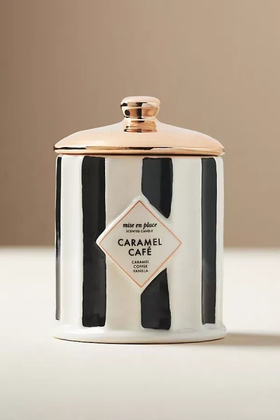 Mise En Place By Anthropologie Mise En Place Gourmand Caramel Café Ceramic Candle In Black