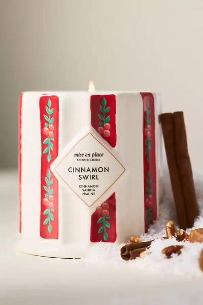 Mise En Place By Anthropologie Mise En Place Gourmand Cinnamon Swirl Ceramic Candle In Multi