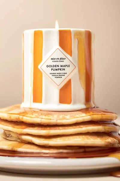 Mise En Place By Anthropologie Mise En Place Gourmand Golden Maple Pumpkin Ceramic Candle