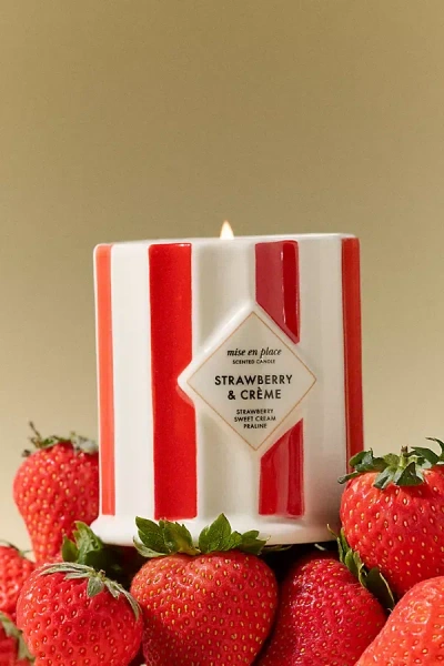 Mise En Place By Anthropologie Mise En Place Gourmand Strawberry & Crème Ceramic Candle