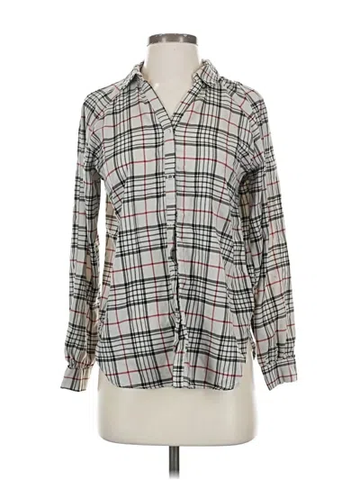 Pre-owned Mise Long Sleeve Button Down Shirt In Gray