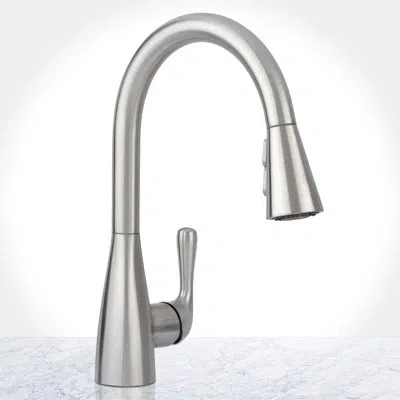 Miseno 1.75 Gpm Single Hole Kitchen Faucet In Stainless Steel
