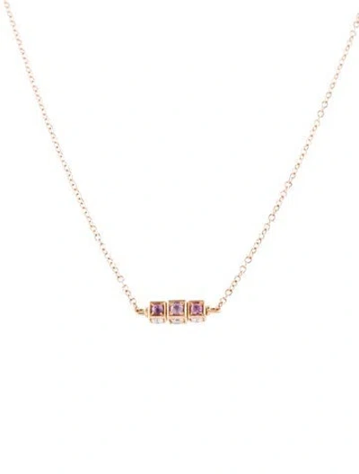 Pre-owned Miseno 18k Sapphire & Diamond 'faro' Pendant Necklace, 17.5" In Multi