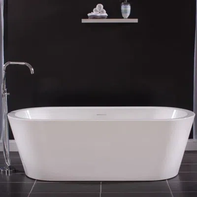 Miseno 71" Free Standing Acrylic Soaking Tub With Center Drain