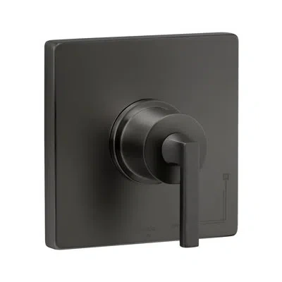 Miseno Elysa Pressure Balanced Valve Trim Only With Single Handle - Less Rough In In Flat Black
