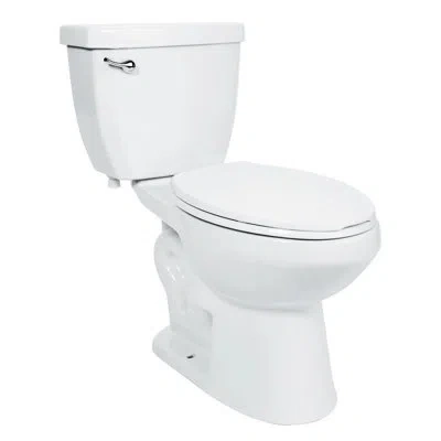 Miseno High Efficiency 1.28 Gpf Elongated Two-piece Toilet (seat Included) In White