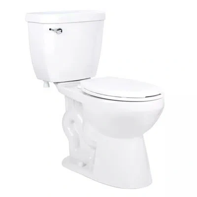 Miseno High Efficiency 1.28 Gpf Round Two-piece Toilet (seat Included) In White