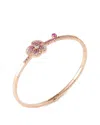 Miseno Jewelry 18k Rose Gold Ischia Bracelet With Diamonds & Pink Sapphires In Gold