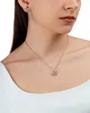 Miseno Jewelry 18k Rose Gold Ischia Pendant Necklace With Diamonds & Pink Sapphires In Gold