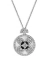 Miseno Jewelry 18k White Gold Baia Mother Of Pearl, Onyx, & Diamond Pendant Necklace, 16-18 In White