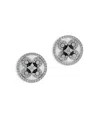 Miseno Jewelry 18k White Gold Baia Mother Of Pearl, Onyx, & Diamond Stud Earrings In White