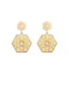 Miseno Jewelry 18k Yellow Gold Baia Diamond Hexagon Drop Earrings In Gold