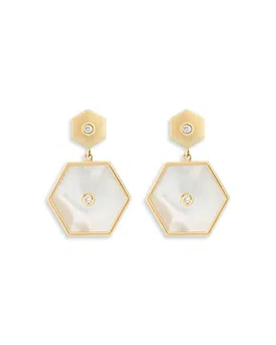 Miseno Jewelry 18k Yellow Gold Baia Sommersa Mother Of Pearl & Diamond Accent Drop Earrings