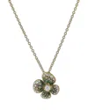 Miseno Jewelry 18k Yellow Gold Ischia Diamond & Tsavorite Clover Pendant Necklace, 16-18 In Gold