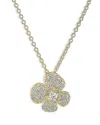 Miseno Jewelry 18k Yellow Gold Ischia Diamond Clover Pendant Necklace, 16-18 In Gold