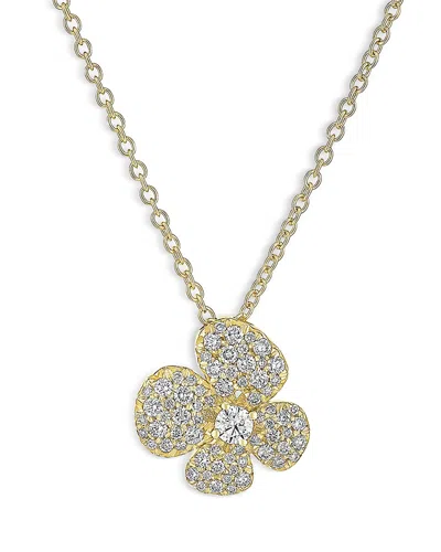 Miseno Jewelry 18k Yellow Gold Ischia Diamond Clover Pendant Necklace, 16-18