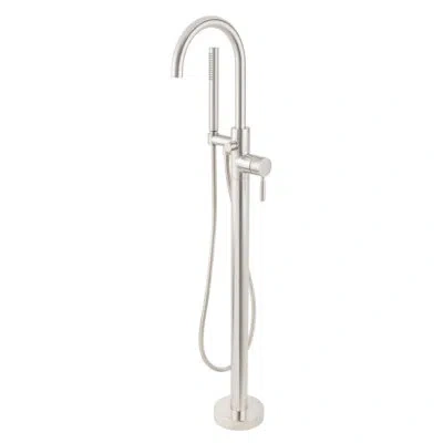 Miseno Mia Floor Mounted Tub Filler - Includes Hand Shower In Brushed Nickel
