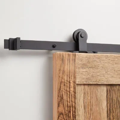 Miseno Standard Single Single Door Barn Door Hardware Kit In Black