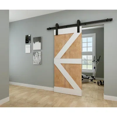 Miseno Standard Single Single Door Barn Door Hardware Kit In Black
