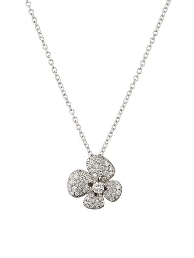 Miseno Women's Ischia 18k White Gold & 0.73 Tcw Diamond Flower Pendant Necklace