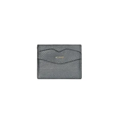 Misenver Women's Bisous Silver - Card Case In Gray