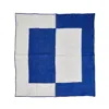 Misette Bauhaus Embroidered Linen Napkins, Set Of 4 In Blue