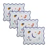 Misette Set-of-four Embroidered Linen Placemats In Multi