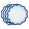 Misette 4-piece Linen Place Mat Set In Blue