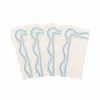 Misette Scalloped Embroidery Linen Napkins Set Of 4