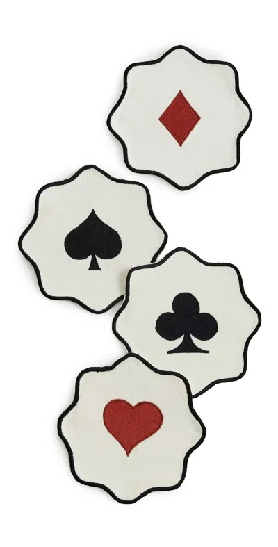 Misette Embroidered Linen Coasters Multi