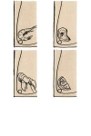 Misette Embroidered Linen Napkins Set Of 4 In Line Drawing