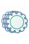 Misette Fête Collection 4-pack Linen Placemats In Blue