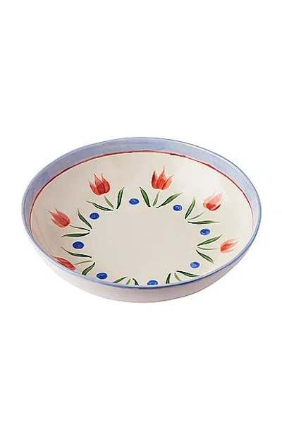 Misette Hand Painted Serving Bowl In Multi
