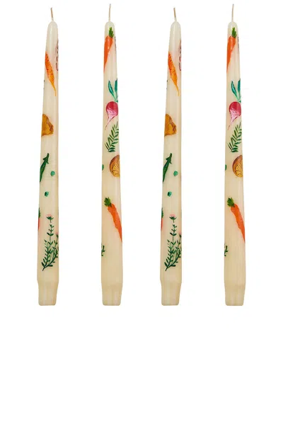 Misette Hand-painted Taper Candles In Veggies