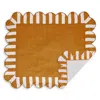 Misette Set-of-four Jardin Embroidered Linen Placemats In Brown