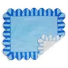Misette Set-of-four Jardin Embroidered Linen Placemats In Blue