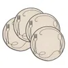 Misette Line Drawing Embroidered Placemats (set Of 4) In Beige In Neutral