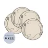 Misette Line Drawing Embroidered Placemats (set Of 4) In Beige