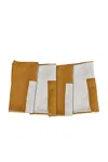 Misette Linen Embroidered Napkins Set Of 4 In Amber