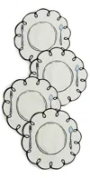 Misette Linen Embroidered Placemats Multi In Multi