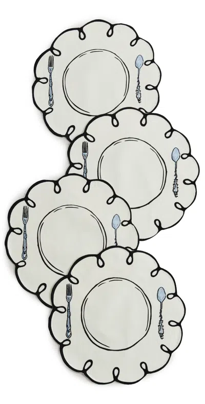 Misette Linen Embroidered Placemats Multi