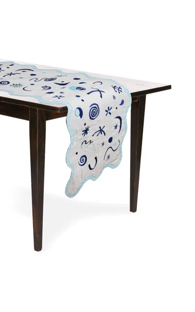 Misette Linen Embroidered Runner