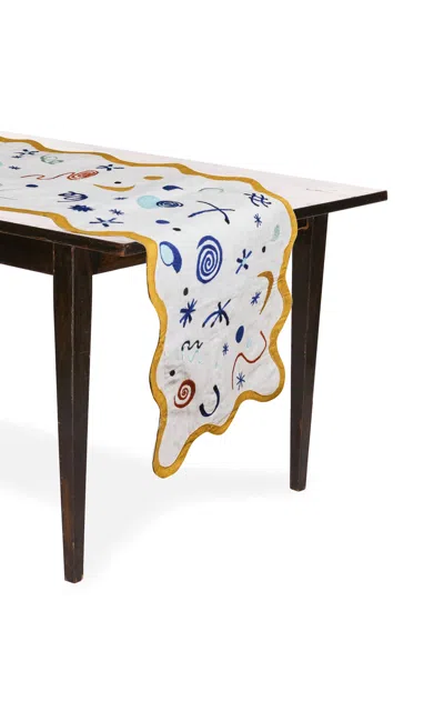 Misette Linen Embroidered Runner