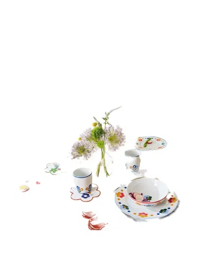 Misette Scalloped Stripe Placemats (set Of Four) In Multi