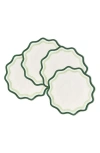 MISETTE MISETTE SET OF 4 EMBROIDERED LINEN PLACEMATS