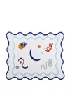 Misette Set-of-four Embroidered Linen Placemats
