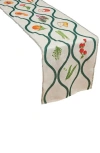 Misette Still Life Linen Table Runner In Multi