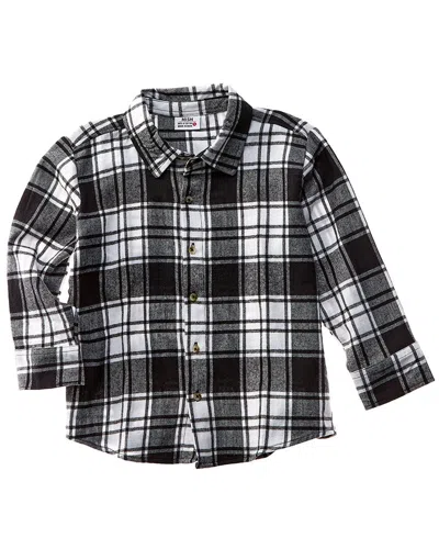 Mish Mish Kids' Bolt Flannel Shirt In Black