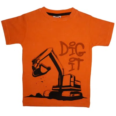 Mish Mish Kids' Boy's Dig It Enzyme Tee In Orange